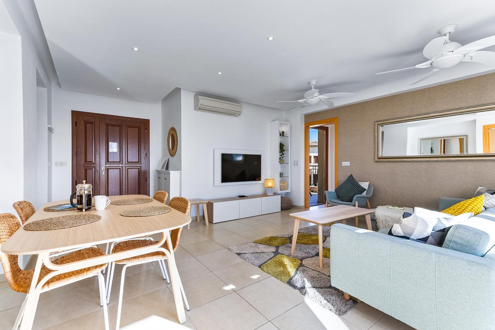 2 Bedroom Apartment Thalassa With Sea And Sunset Views, Aphrodite Hills Resort 库克里亚 外观 照片