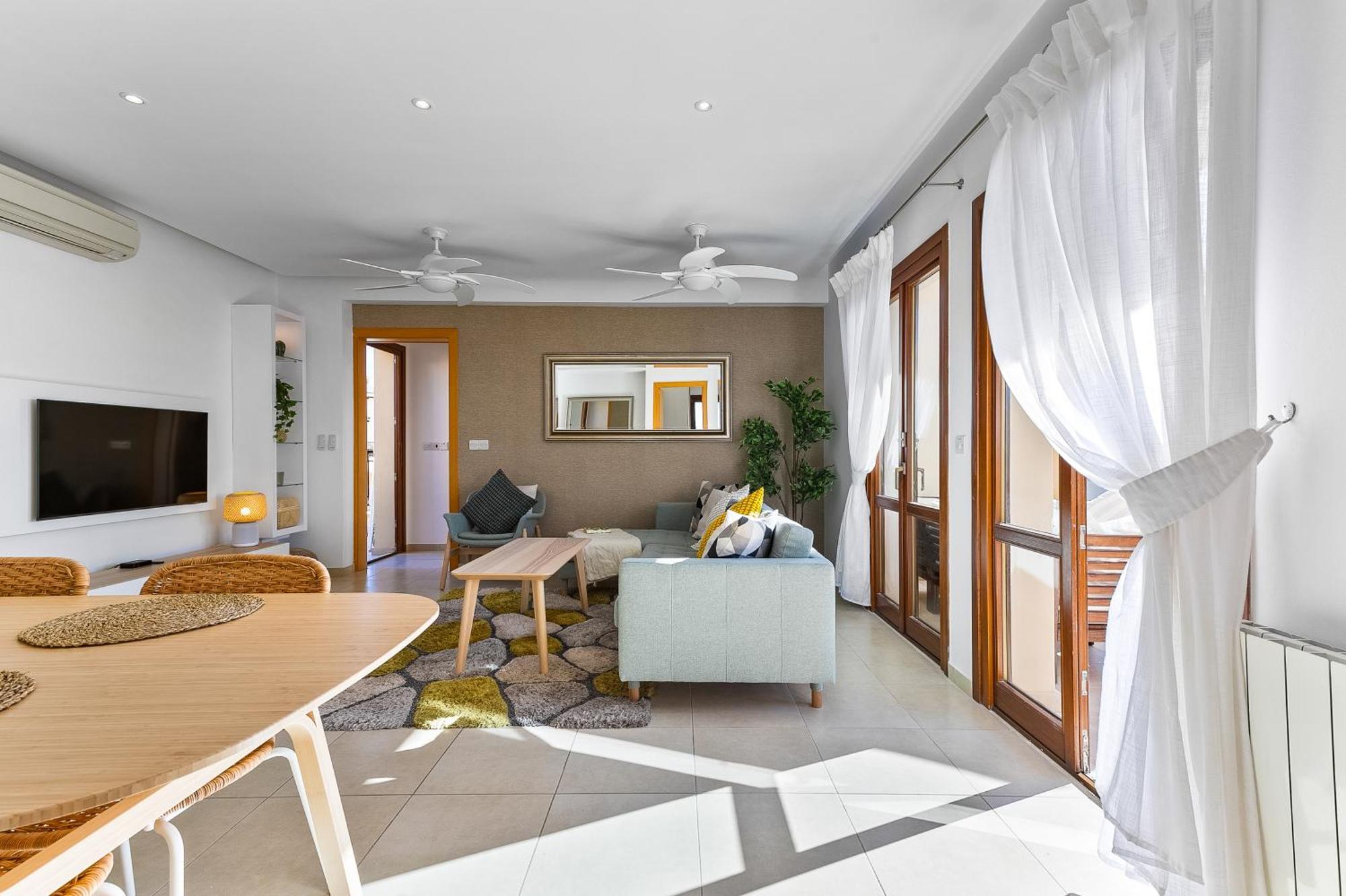 2 Bedroom Apartment Thalassa With Sea And Sunset Views, Aphrodite Hills Resort 库克里亚 外观 照片